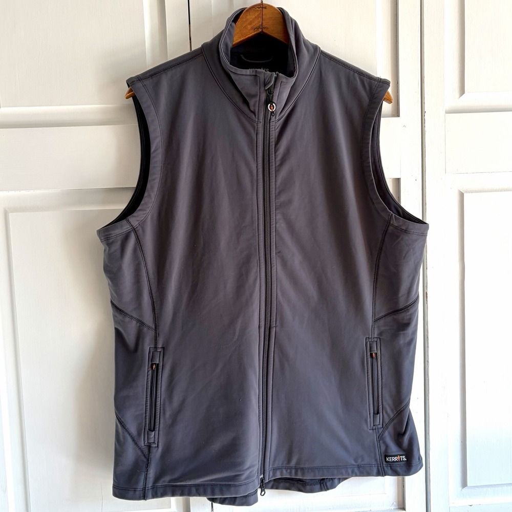 Kerrits Equestrian Softshell Vest Womens 1X Gray Full Zip Riding Horse